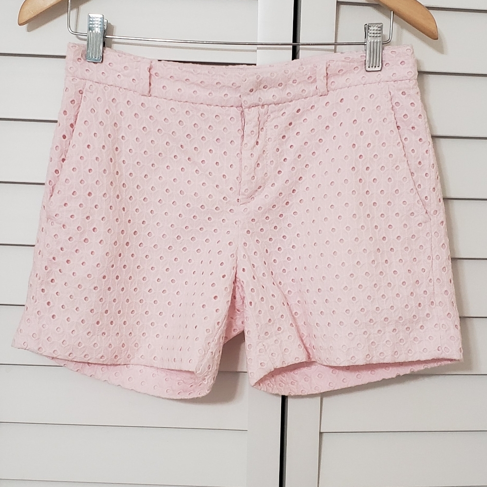 Banana Republic Women's Eyelet Short 5" Light Pink Size 0 - Picture 4 of 12